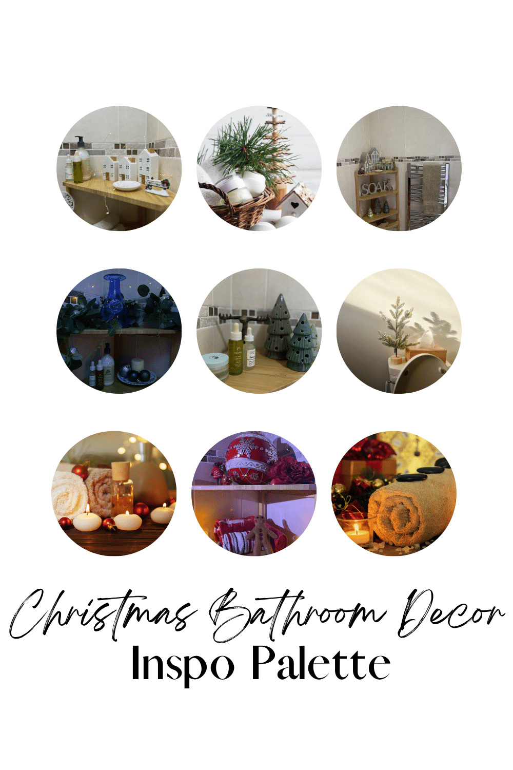 christmas bathroom decor inspo palette