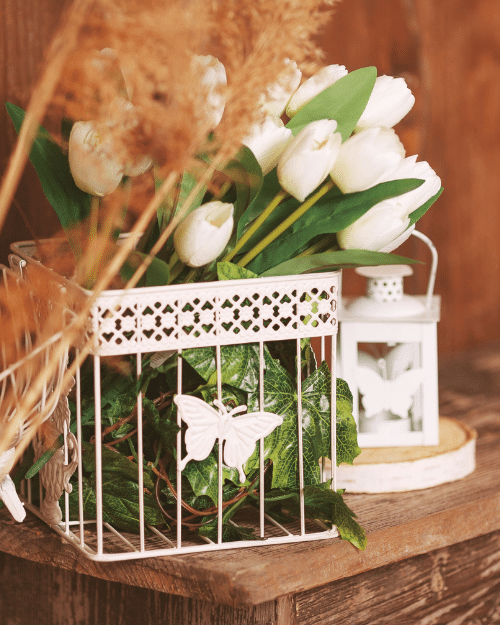 small white lantern decoration