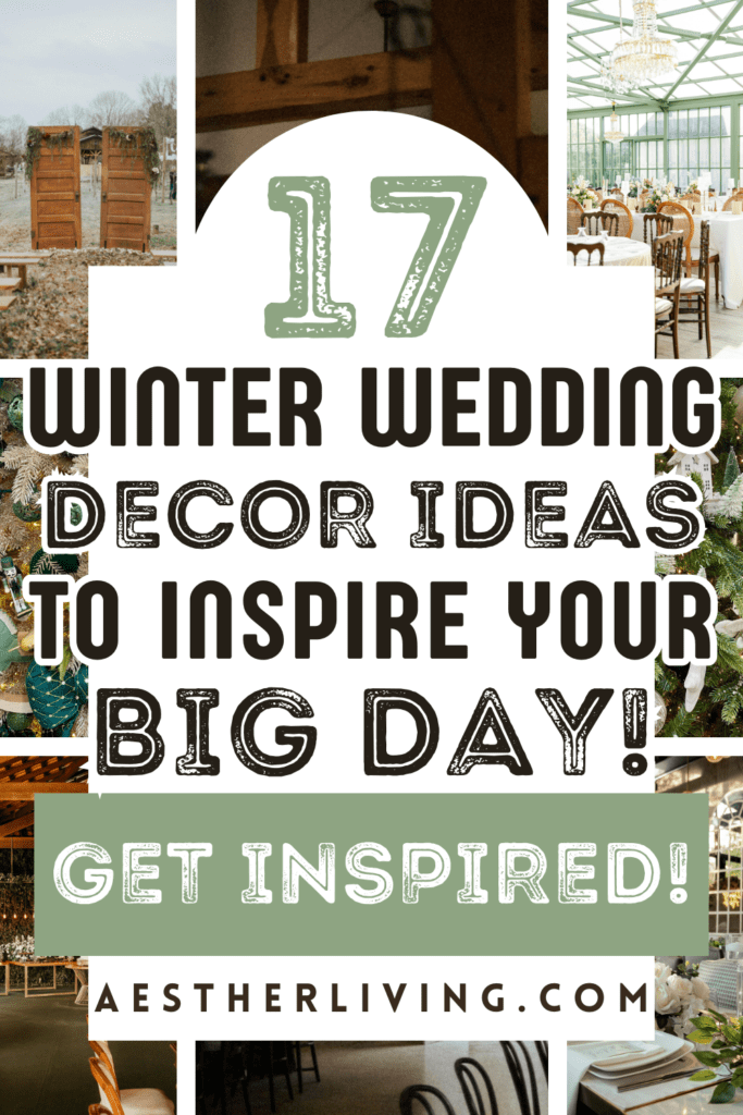 winter wedding decor pin