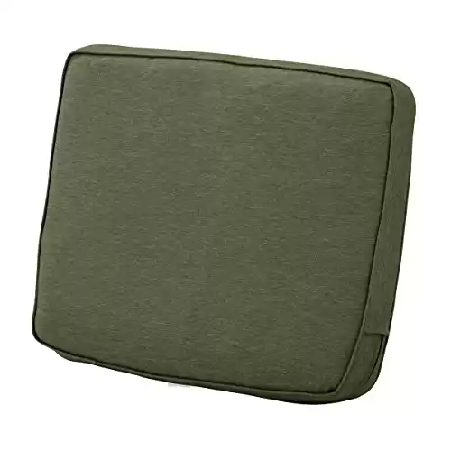 Classic Accessories Montlake FadeSafe Water-Resistant 25 x 22 x 4 Inch Patio Lounge Back Cushion, Heather Fern Green