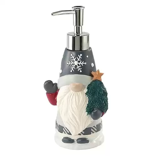 Avanti Linens - Lotion Pump/Soap Dispenser, Christmas Bathroom Decor (Winter Wonderland Gnome Collection)