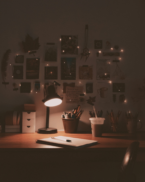 boho aesthetic desk