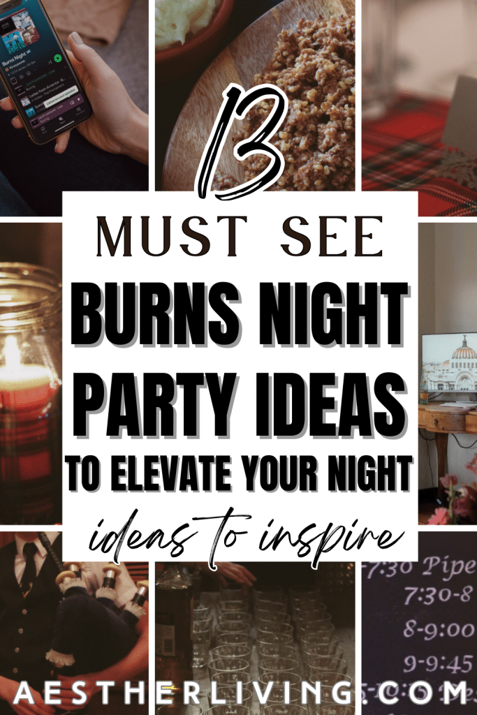 burns night party ideas pin